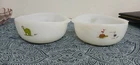 Set of 2 Vintage Fire King BC Comics Milk Glass Cereal Bowls, 5” White