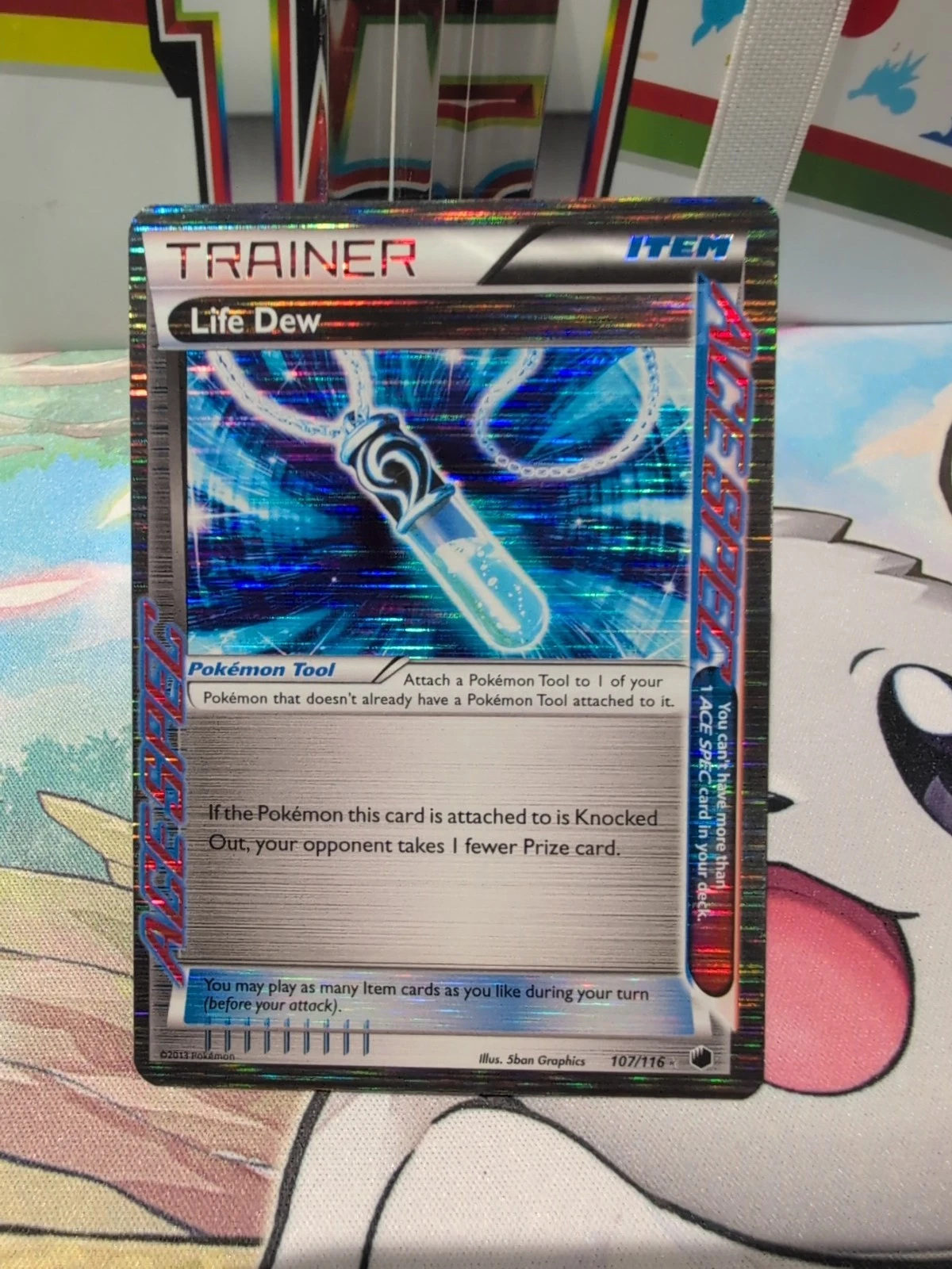 Pokemon Card Life Dew 107/116 Holo Rare Black & White Plasma Freeze