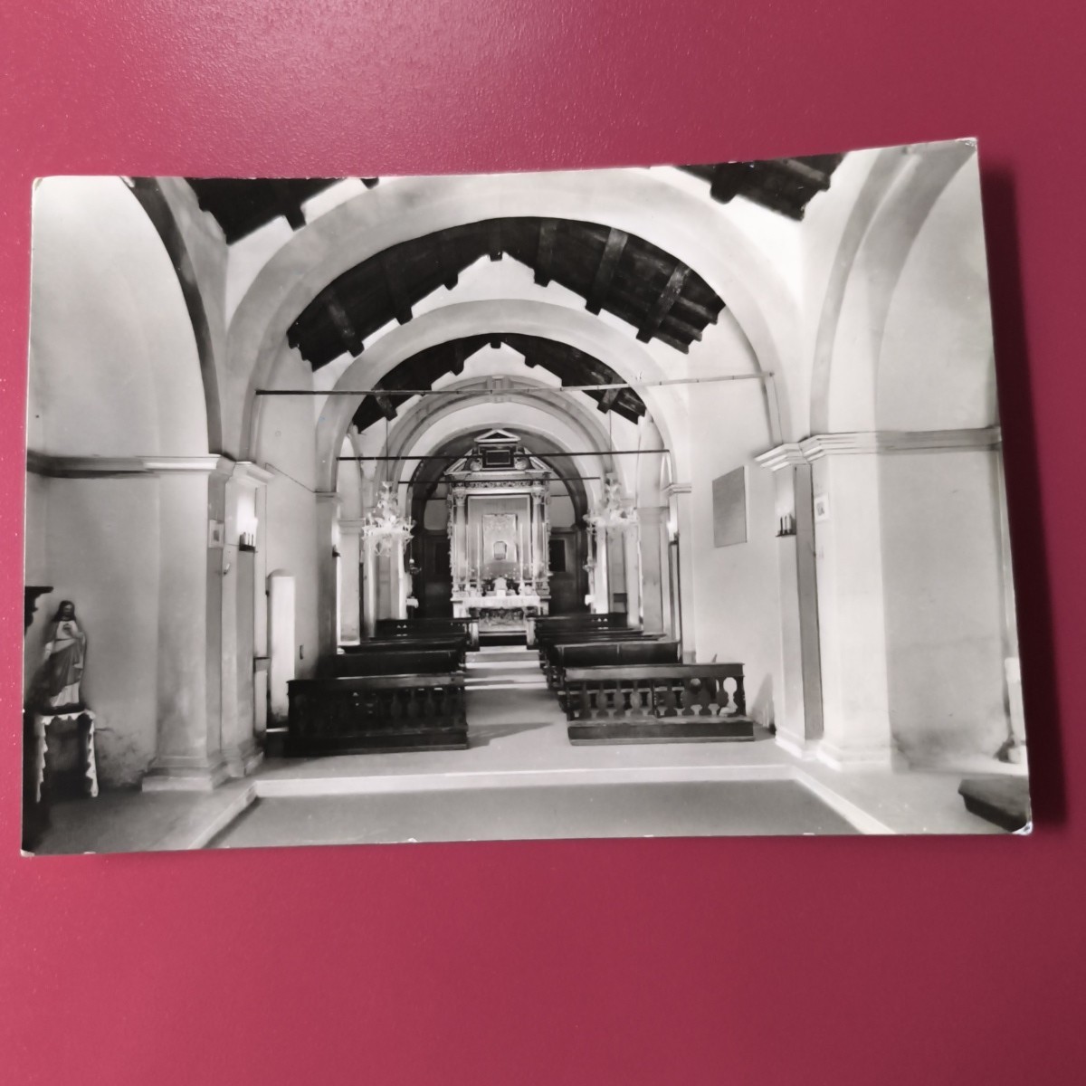 BOLOGNA INTERNO SANTUARIO B. V. DELL' ACERO - CARTOLINA BIANCO E NERO SPEDITA