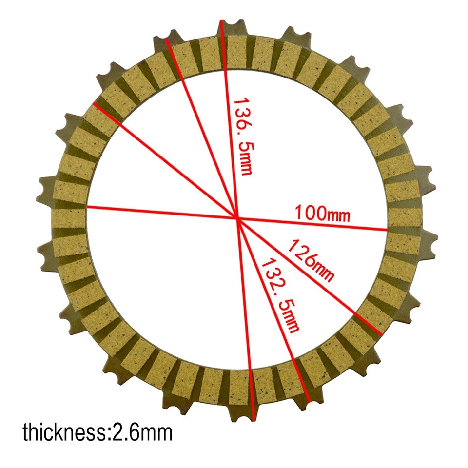 7Pcs Friction Clutch Plates for Honda CBR500R CMX500 CB500 CB500F CB500X 14-17 - Image 4 of 4