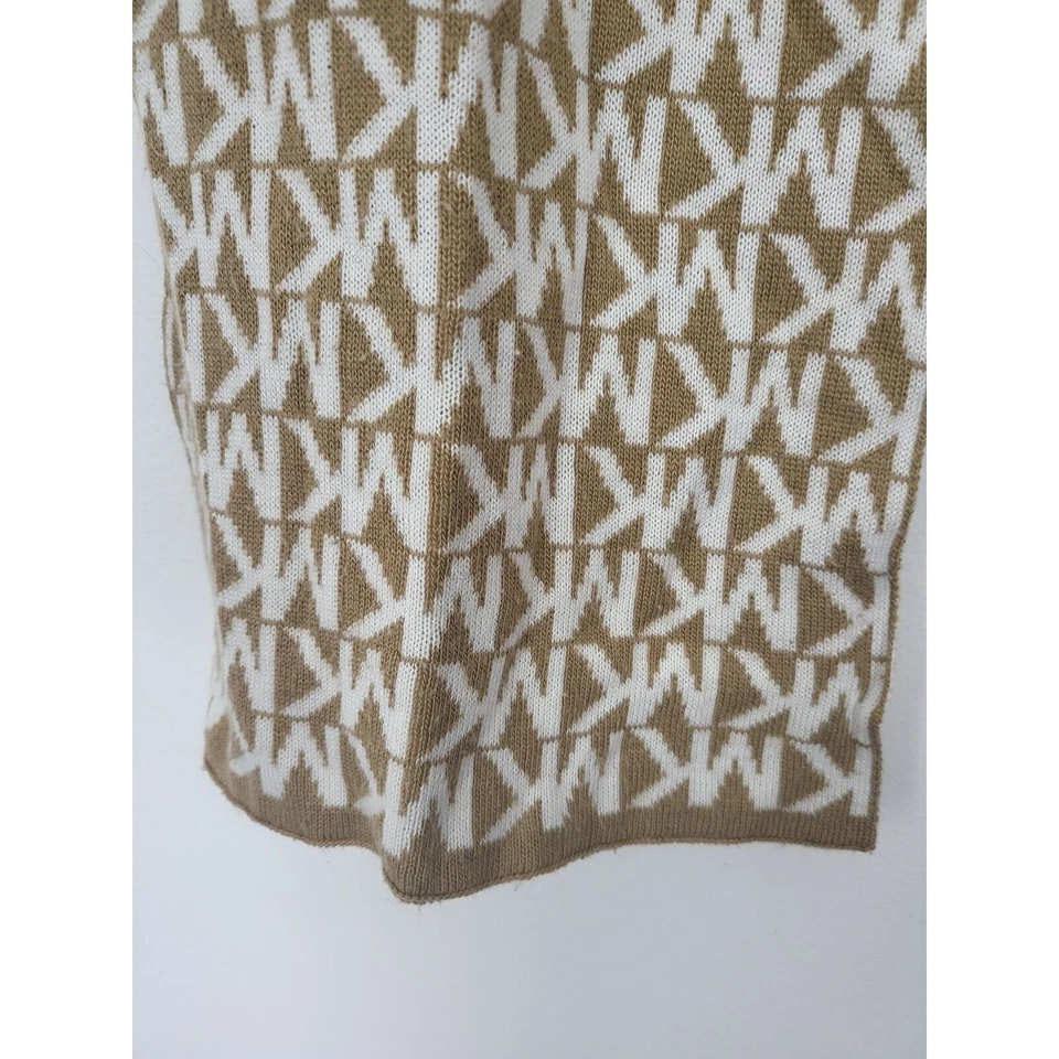 Шарф Michael Kors один размер женский коричневый белый 11Wx65L осень зима весна - Изображение 3 из 4