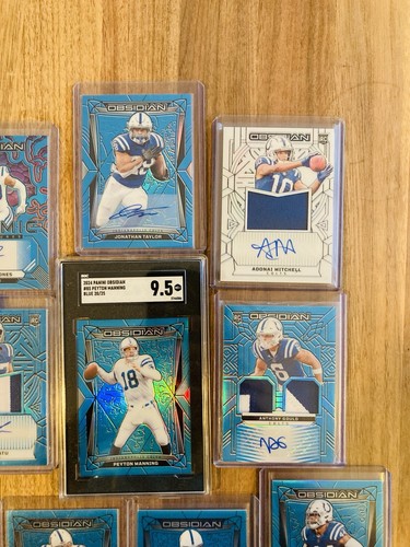 Ind Colts 2024 Obsidian Blue /25 Color Match Set (10) - Manning SGC 9.5 + 5 AUs! - Picture 4 of 14