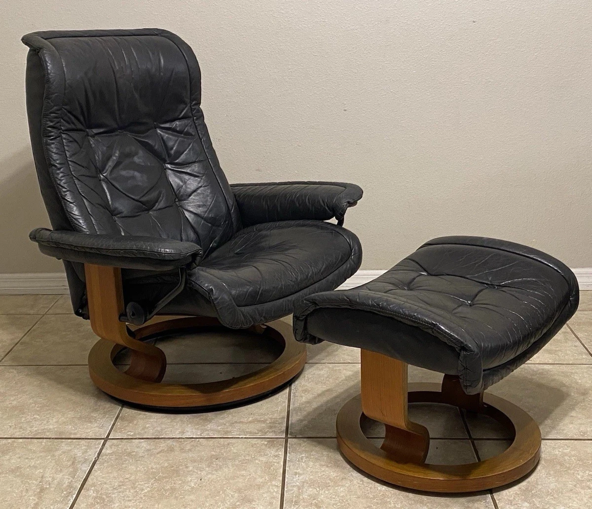 Ekornes Leather Black Chairs for sale | eBay