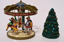 Mr Christmas Going Home For The Holidays Xmas Tree Merry-Go-Round Horse Carousel