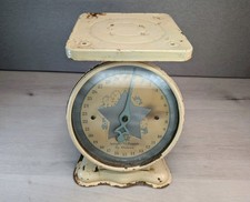 Vintage American Antique Family Nursery Scale Metal 30 Pounds Babies Enamel