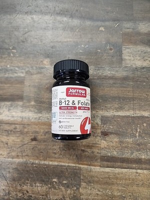 Jarrow Formulas Ultra Strength Methyl B-12 5000 mcg & Methyl Folate 800 mcg + P-