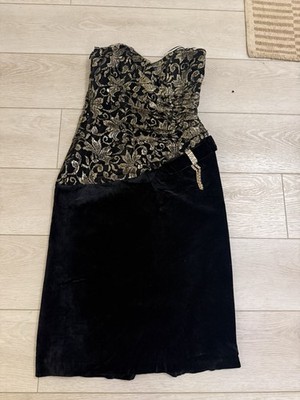 Ronald Joyce ''After Six'' Damenkleid Vintage Größe 10 schwarz
