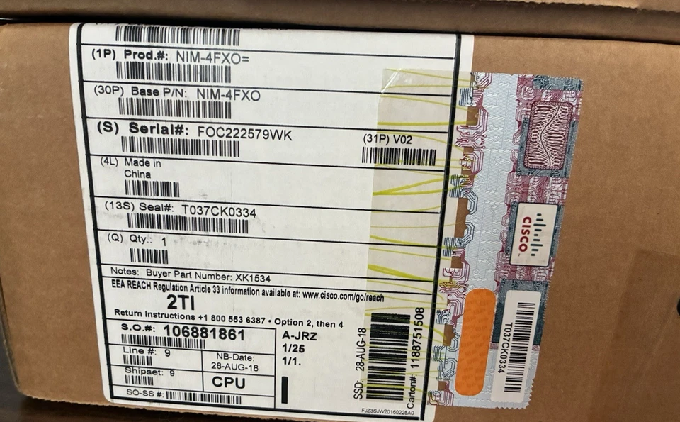 Lote de 5 módulos de interface de rede Cisco NIM-4FXO 4 portas - Imagem 4 de 4