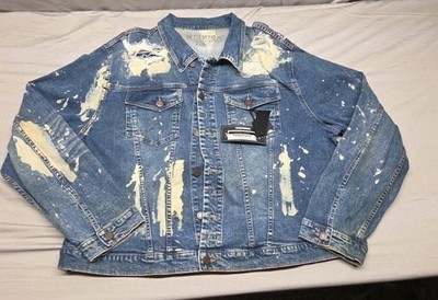 SI TU VEUX Indigo Wash  Denim Jacket Men's Size XXXL MSRP $165.00