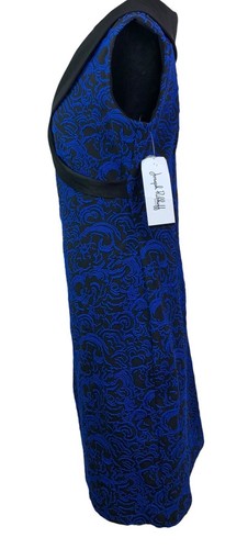 NWT Joseph Ribkoff Royal Blue & Black Floral Shift Dress Size 14 - Picture 4 of 18