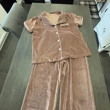 NEW Tart Intimates Mauve Ribbed Pajama Set Medium Ultra Soft Cozy Loungewear