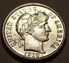1916-S Barber Silver Dime, Final Year-San Francisco Mint Issue, Choice BU