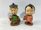 Vintage 1960's Couple Asian Oriental Japanese Man & Women Bobblehead Nodders