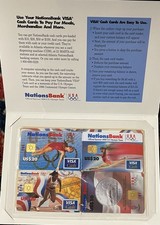 1996 Nations Bank Olympic Karta gotówkowa Zestaw (4) - 20 USD, 20 USD, 20 USD, 10 USD z uchwytem