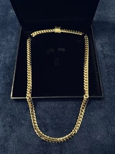 🔥 14K Solid Yellow Gold Cuban Link Chain – 28”, 10mm, 206g – Heavy & Authentic.