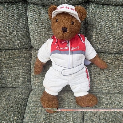Vintage Audi Sport Rennanzug Teddybär Plüsch - Audi Sammlerbär