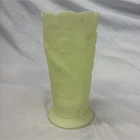 vintage Fenton Art Glass vase featuring the "Peacock Garden" pattern