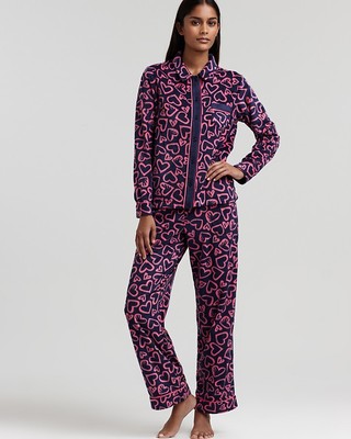 NWT Layla 2pc Pajama Set Pant Shirt Top soft Navy Pink eBay