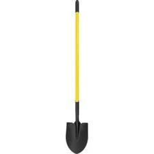 PRO SOURCE Rounded Shovel: 48" Fiberglass Handle, 11-1/2" High x 8-1/2" Wide ...