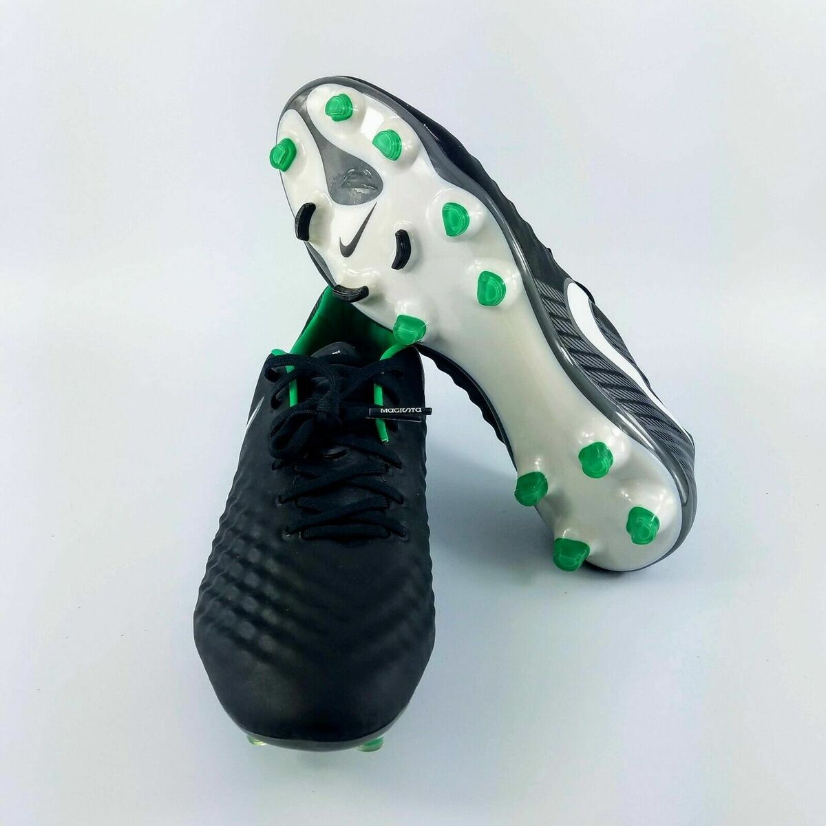 Nike Magista Opus II FG ACC Soccer Cleats - Black/Green Nike Magista Opus II FG ACC Soccer Cleats - Black/Green