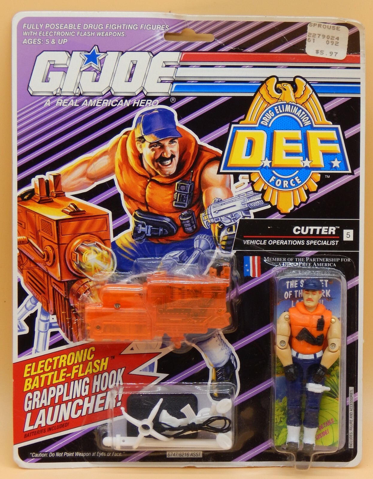 1992 GI Joe CUTTER vintage DEF Coast Guard action figure Hasbro ARAH MOC toy 1992 GI Joe CUTTER vintage DEF Coast Guard action figure Hasbro ARAH MOC toy