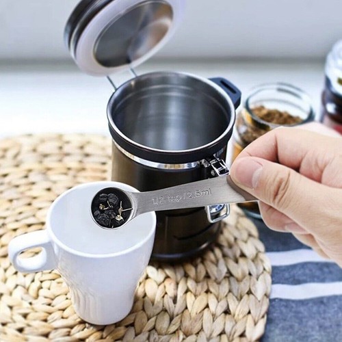 6pcs Measuring Spoons Set Stainless Steel Jugs Tea Coffee Kitchen Baking Home - Picture 9 of 12