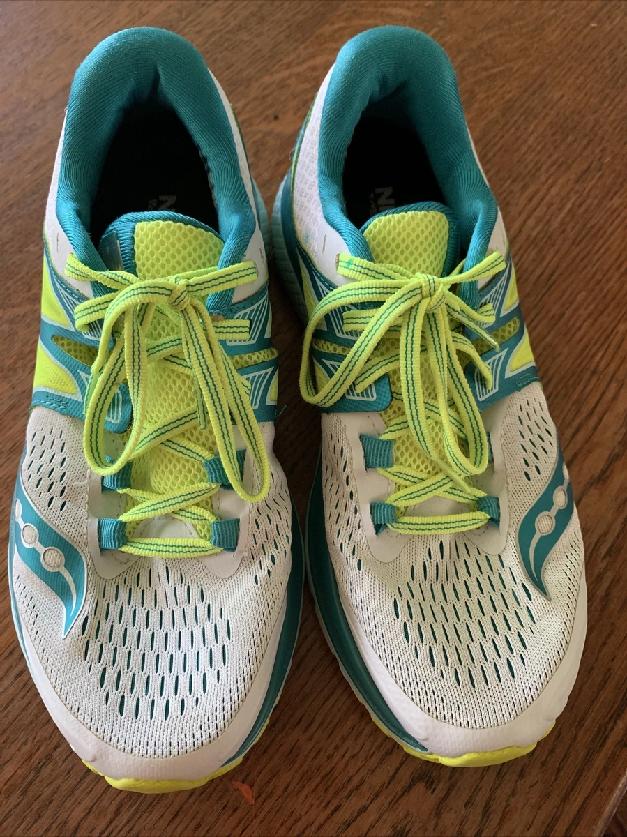 Saucony Triumph ISOFIT 3 Everun White Teal Running Gym Shoes Womens Size 9