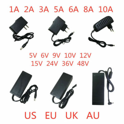 AC DC Power Supply Adapter Transformer DC5/6/9/10/12/15/24/36/48V for led strip