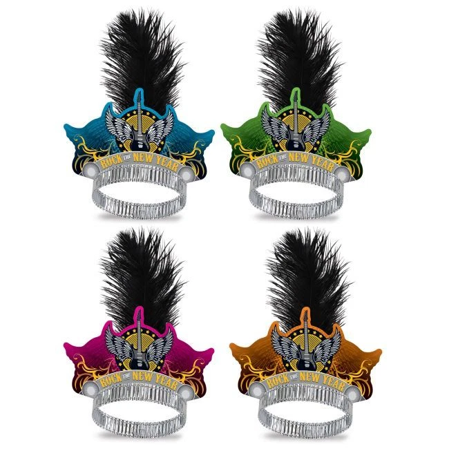 BEISTLE Rock The New Year Tiaras Color is Random Paper Adult New Years Party Hats Favors