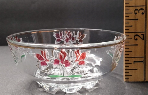 Insalatiere vintage 4 pezzi DeValbor vetro bacche dipinte a mano Made in Italy da Cerve - Foto 6 di 6