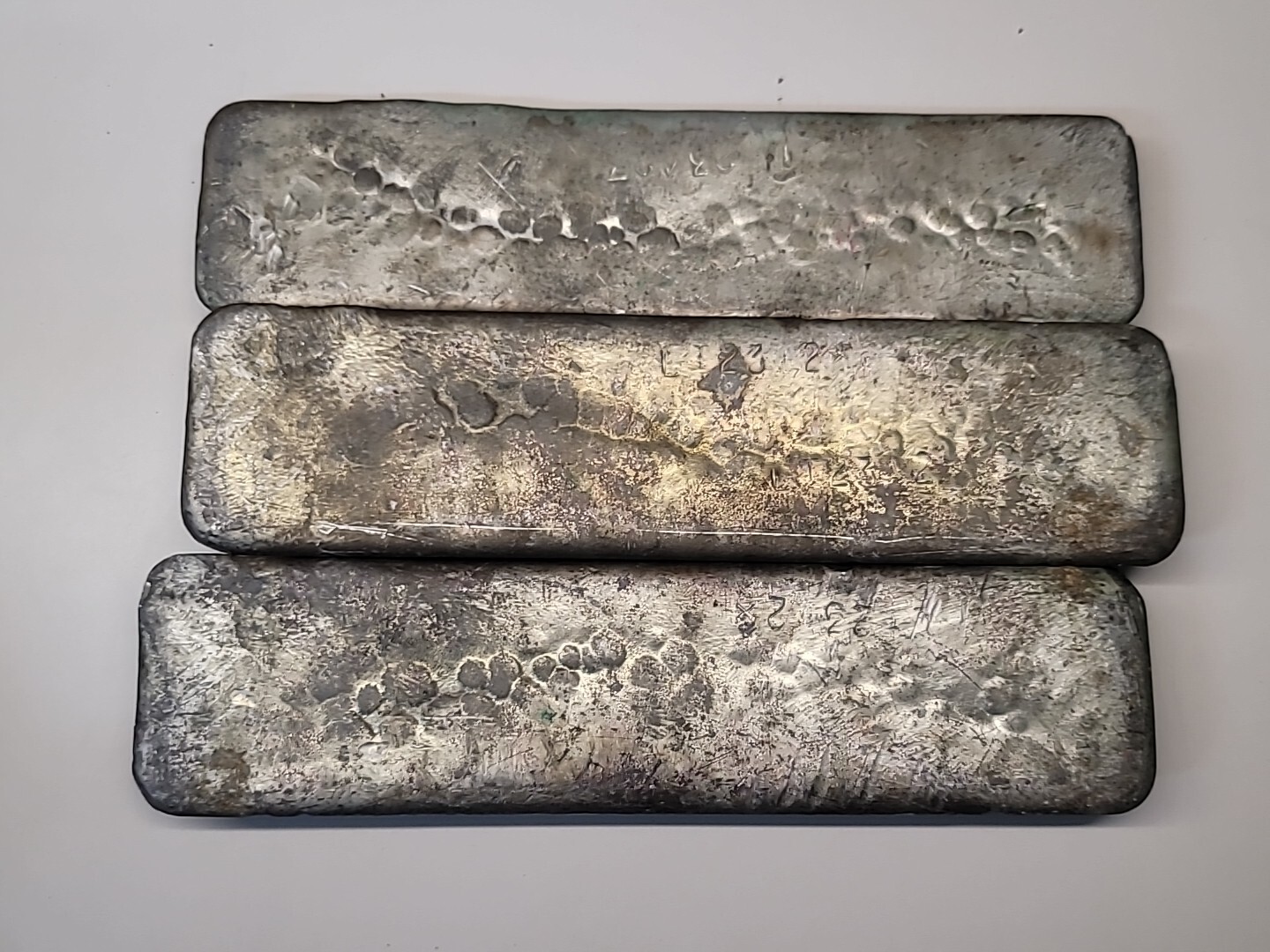 Three American Smelting Refining Company Nickel Babbitt Bars 8.14lbs eBay