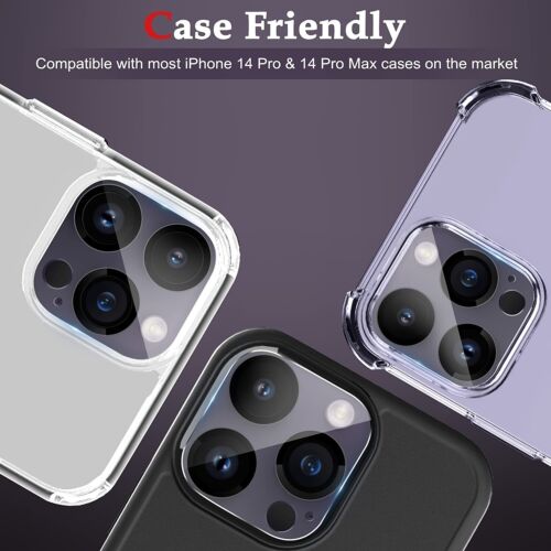 3 Pack For iPhone 14 13 12 11 Pro Max Tempered Glass Camera Lens Cover Protector - Picture 9 of 9