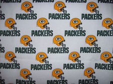 NFL Green Bay Packers football cotton fabric 1/2 yd, 18" x 58"