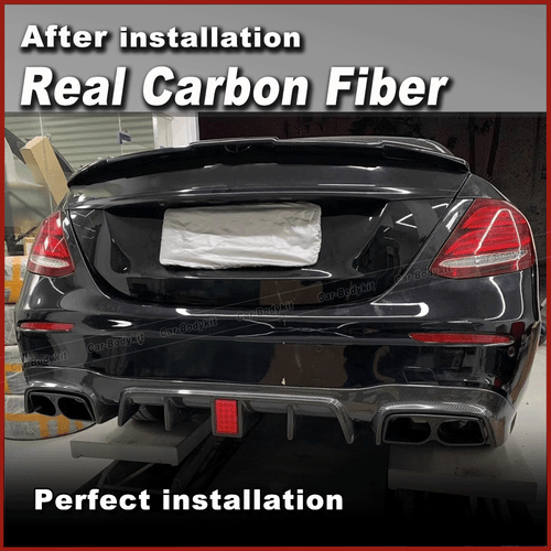 Fit For Mercedes W213 E-Class E63AMG E43AMG REAL Carbon Rear Bumper Diffuser Lip - Picture 2 of 15