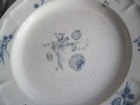 2 Preowned Brick Oven Stoneware 11” Jardin Bleu Blue Flowers Dinner Plates Chip — photo 3