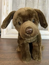 FAO Schwartz Chocolate Brown Lab Labrador Dog Puppy Plush Stuffed Animal