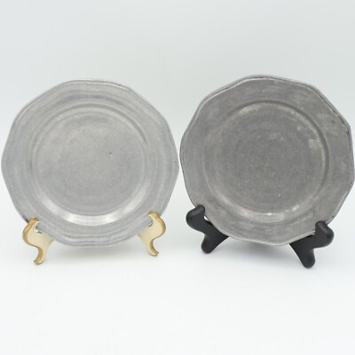 Pair of Vintage Carson Castings Statesmetal Cast Aluminum Alloy Plates - 5-1/2''