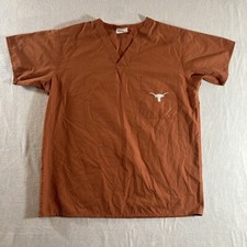 University of Texas Nursing Medical Scrub Top Size Small Burnt Orange Longhorns