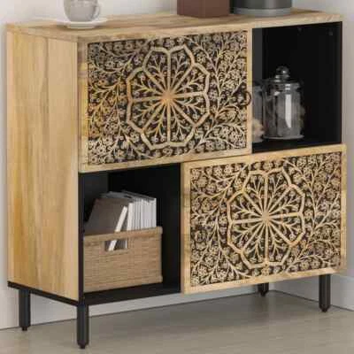 Beistellschrank Sideboard Schrank Kommode Anrichte Massivholz Mango vidaXL