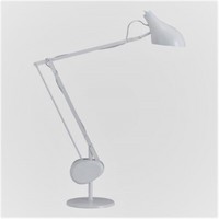 Habitat Newton High Glass Metal Desk Lamp White, 2012 Pre Bankruptcy Stock HB022