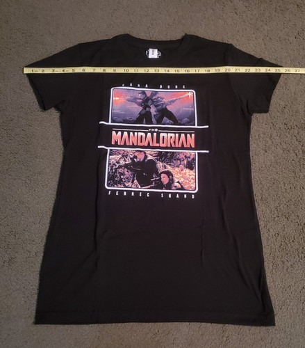 Star Wars Mandalorian Cara Dune & Fennec Shand Women's Black T-Shirt Size L New - Picture 3 of 5