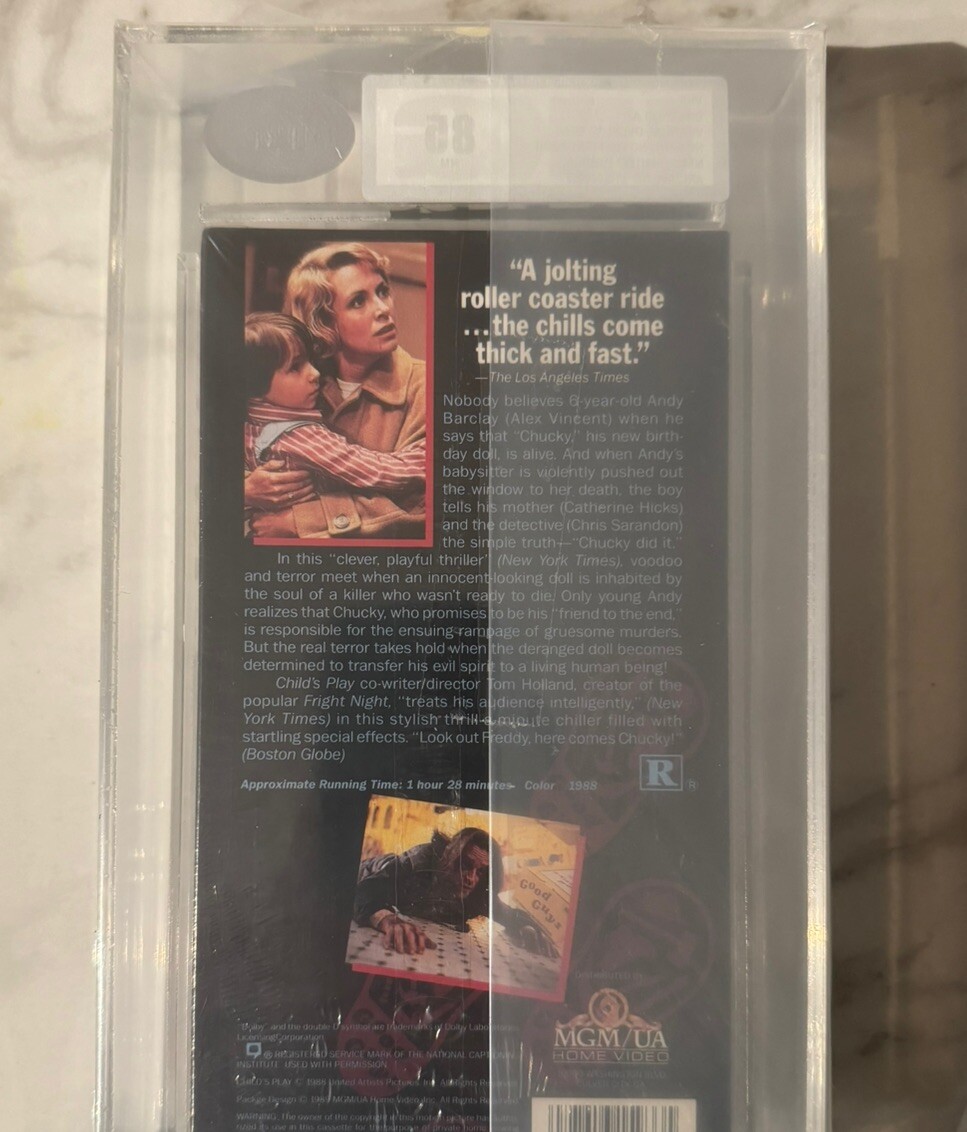 Child's Play VHS UKG 85 NM Factory Sealed 1988 First Print MGM/UA VO