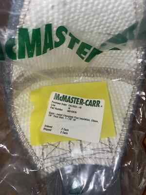 McMaster Carr Quick Install Fiberglass Pipe Insulation Elbow 1/8'' Thick 1 7/8 ID