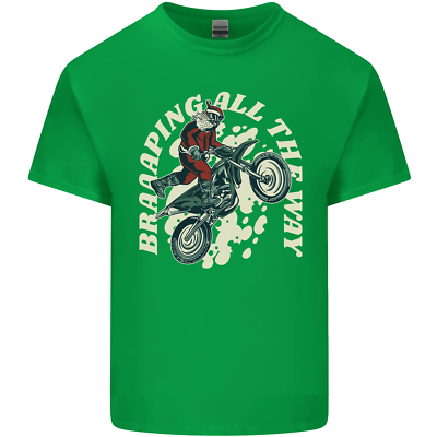 Christmas Motorcycle Santa Graphic T-Shirt – 100% Cotton Unisex Tee For Holiday Fun - View #5