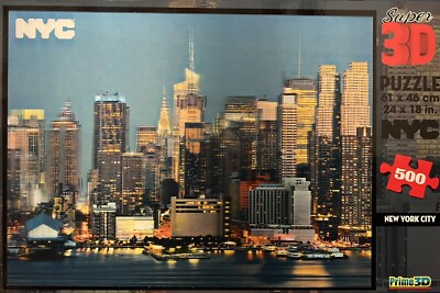 【3日間限定30%OFF／3Dアート】NEW YORK - EAST  NYC NEW YORK CITY Skyline Super 3D 500 Piece Puzzle 24
