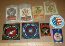 9 US Coast Guard Navy Army National Guard Air Force Marine Corps travel decals
