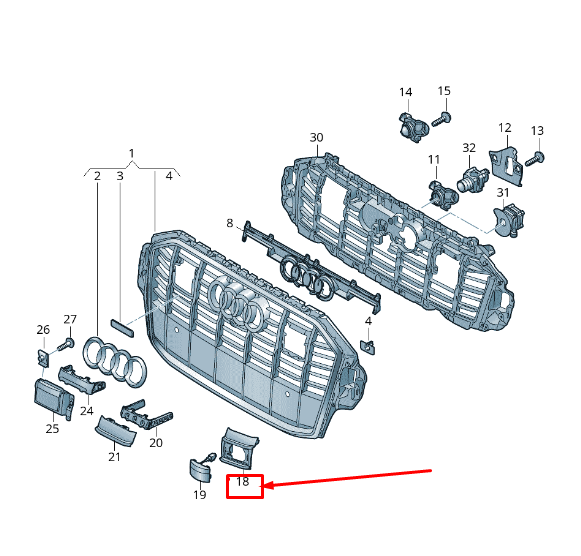 NOUVEAU COUVERCLE DE RADIATEUR GAUCHE AUDI Q7 4M 4M0853449 MX3 4M0853449MX3
