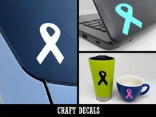 Awareness Ribbon Solid Craft Vinyl Decal Sticker