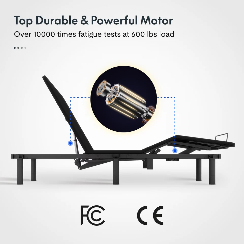 FLEXISPOT S1 Lite Adjustable Bed Frame Twin Queen Size - image 3 of 4