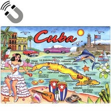 Cuba Map Caribbean Fridge Collector’s Souvenir Magnet 2.5″ X 3.5″